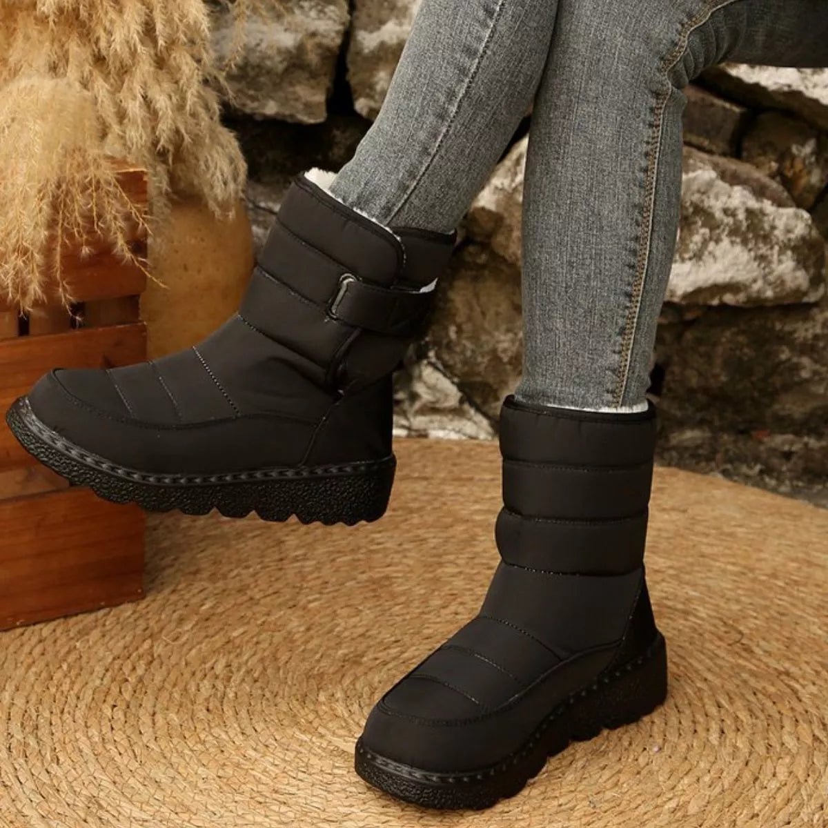 Warm Padded Waterproof Snow Boots - Wow Store