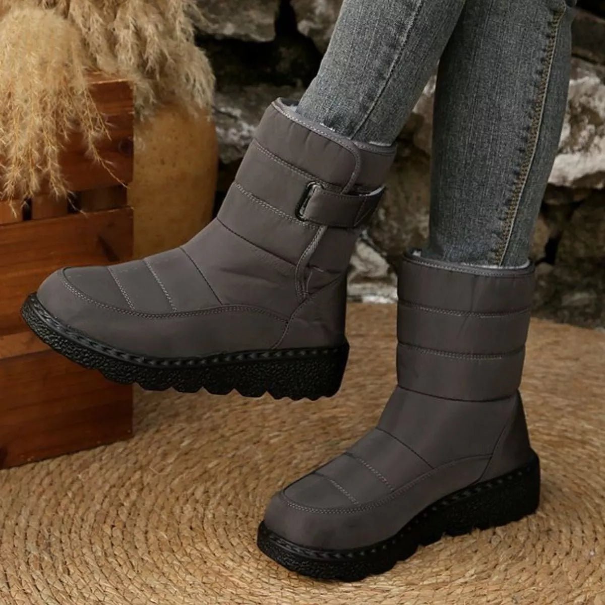 Warm Padded Waterproof Snow Boots - Wow Store