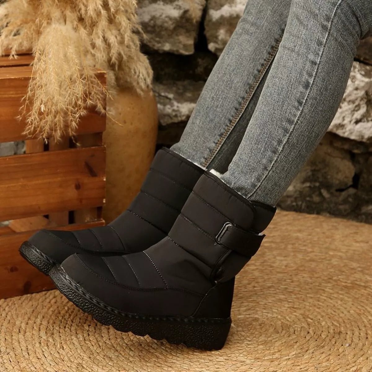 Warm Padded Waterproof Snow Boots - Wow Store