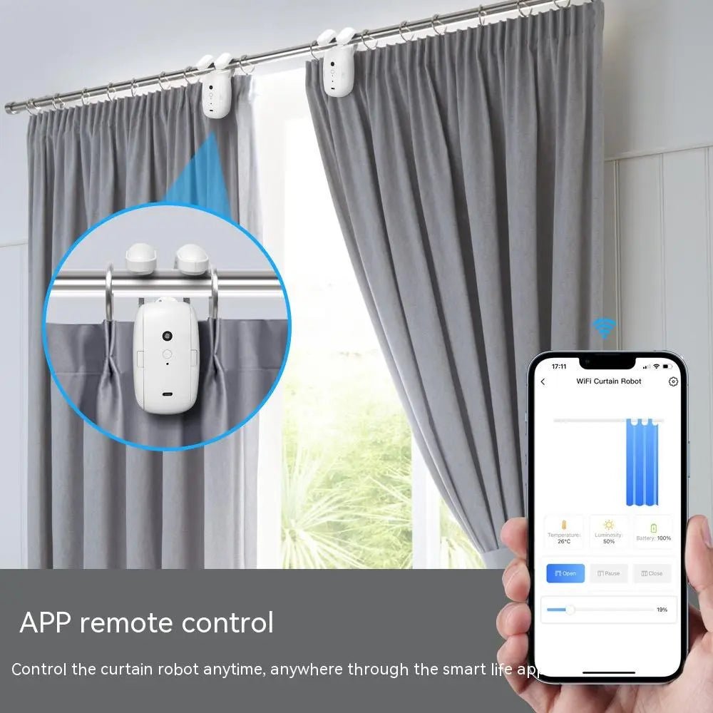 WiFi Curtain Robot Smart Home Electric Curtain - WowStore.live
