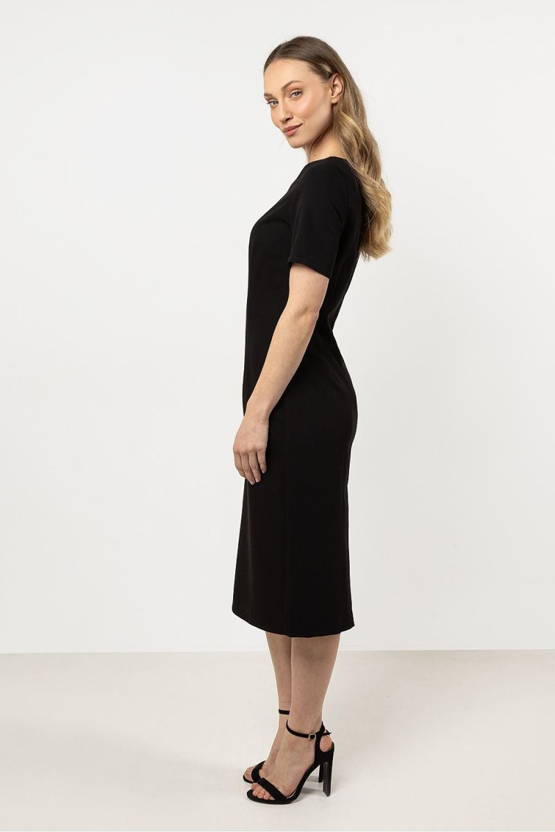 Women's A - Line Day Dress - Soft Fabric Blend, Black | WOW Store - Wow Store