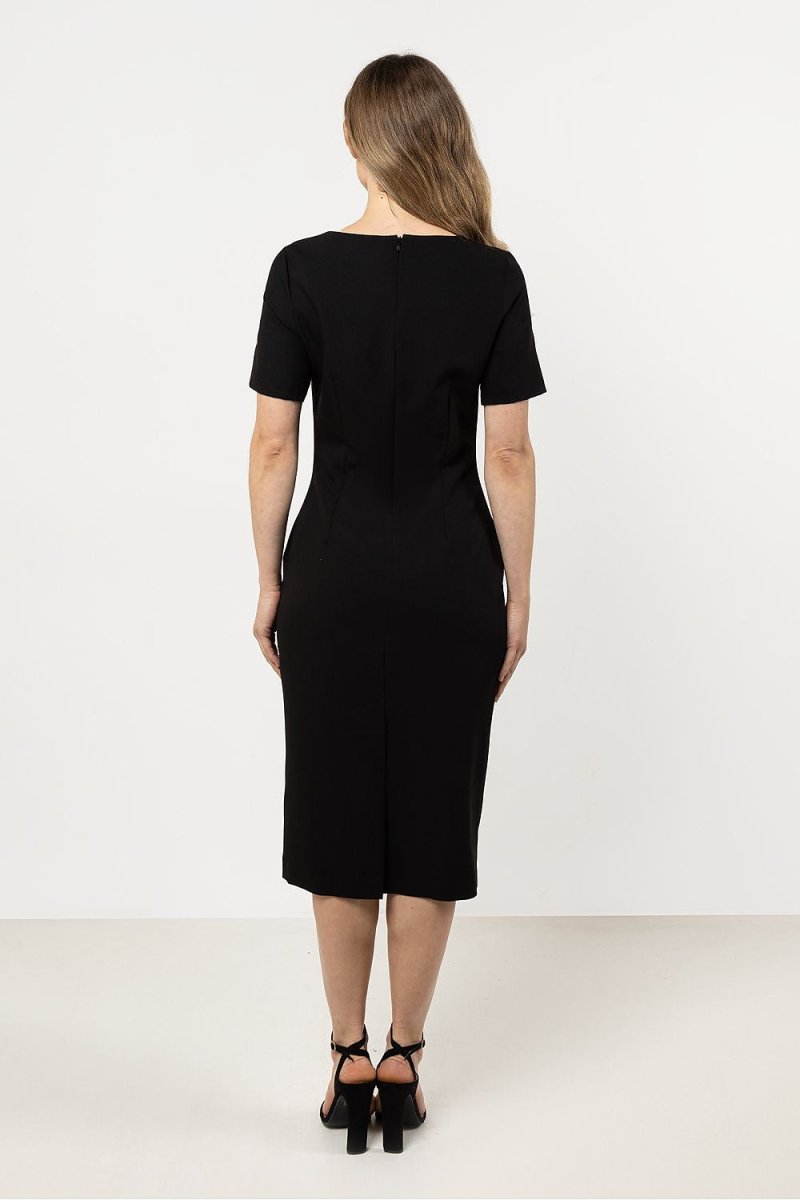 Women's A - Line Day Dress - Soft Fabric Blend, Black | WOW Store - Wow Store