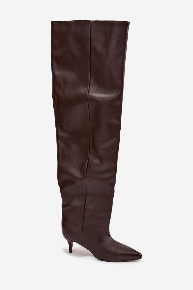 Women's Ankle Heel Boots - Faux Leather Block Heel, Black | WOW Store - Wow Store