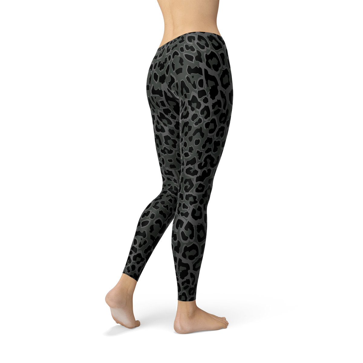 Womens Black Leopard Spots Leggings - Wow Store