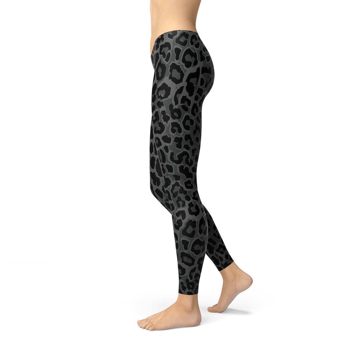 Womens Black Leopard Spots Leggings - Wow Store