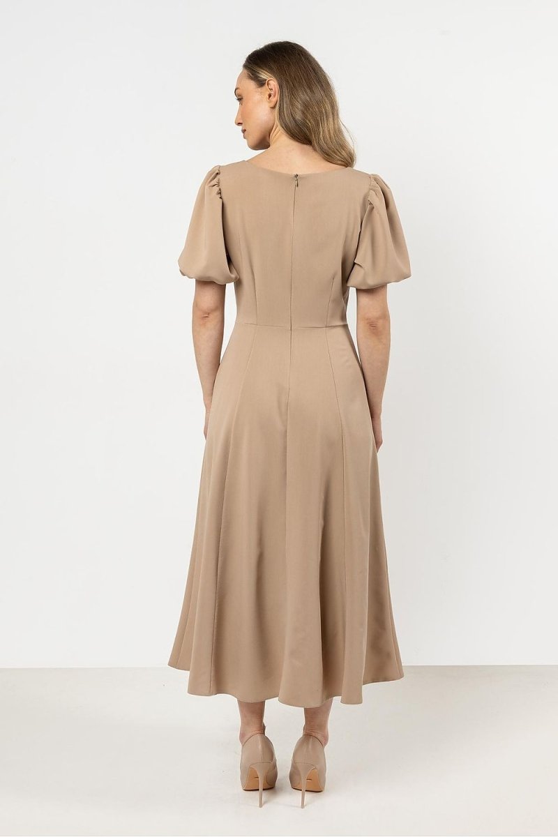 Women's Casual Day Dress - Flowy Midi with Short Sleeves | WOW Store - Wow Store