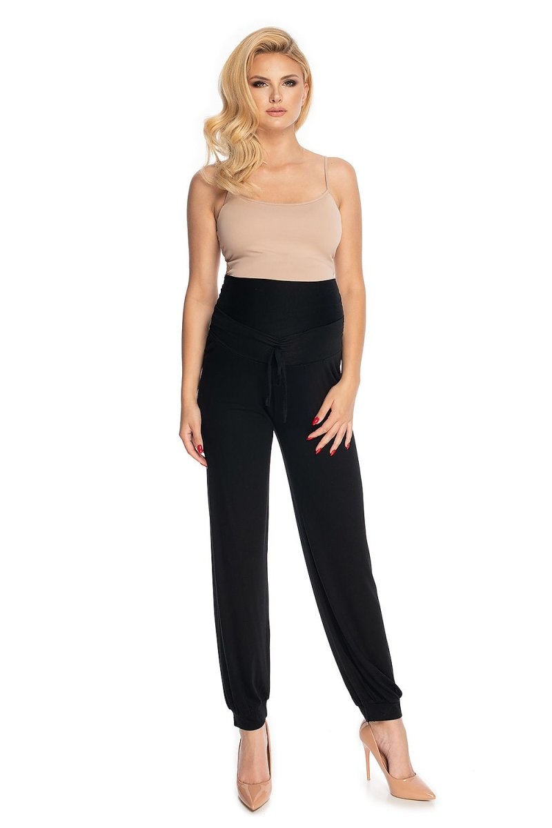 Women's Classic Slim Fit Trousers - High - Waisted Stretch Polyester Blend, Black | WOW Store - Wow Store