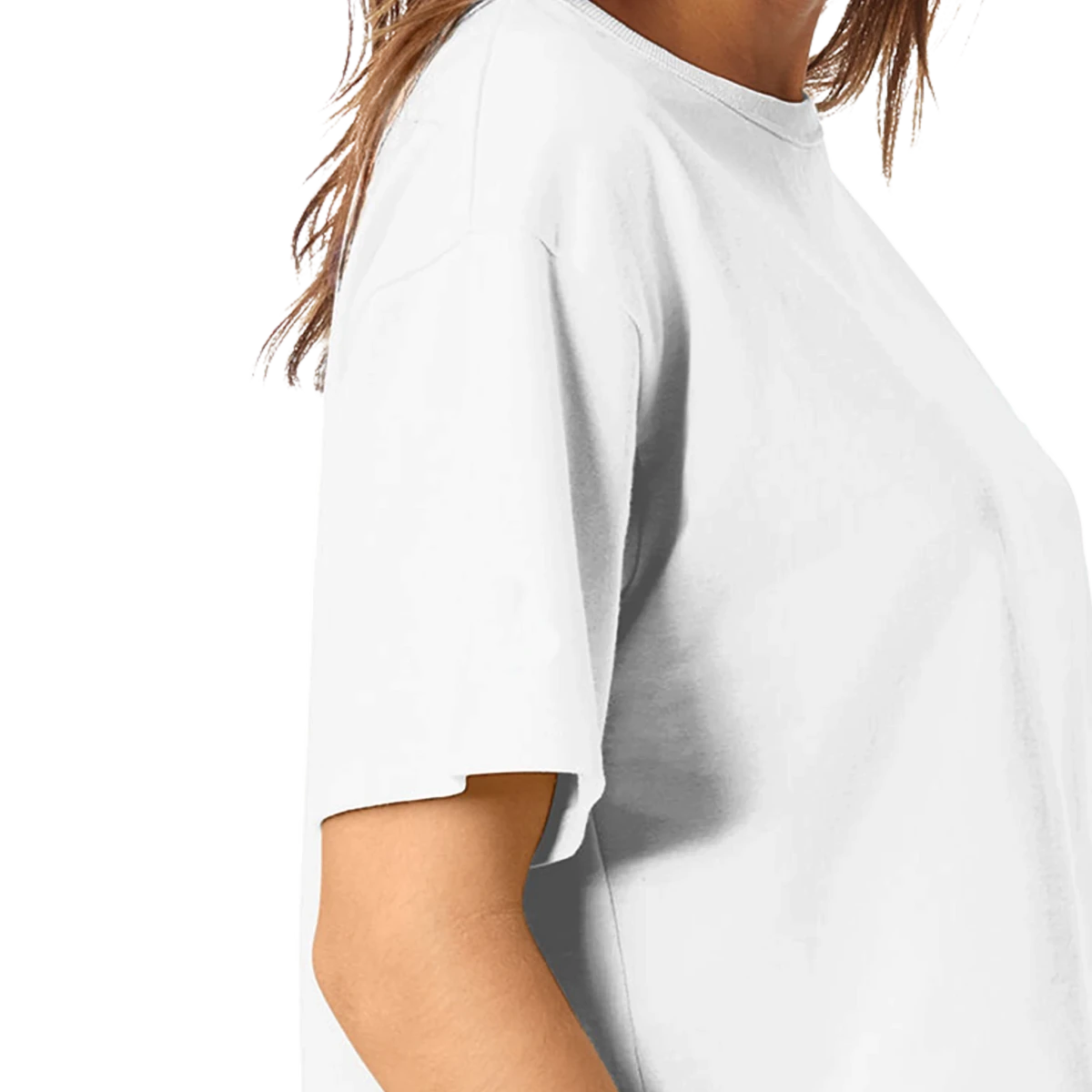 Women's Cropped Heritage Crewneck T-Shirt | Coffee, Love of Champion T453W White - Wow Store