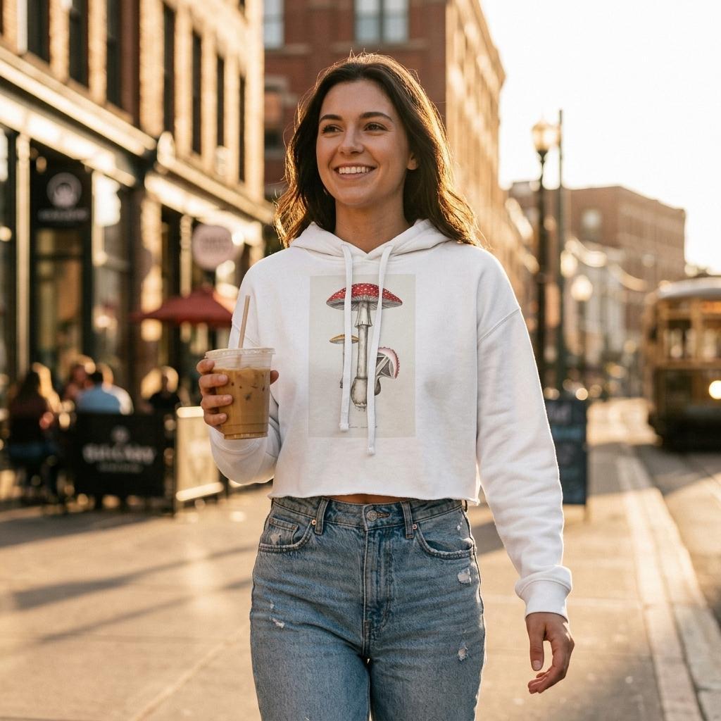 Women's Cropped Hoodie | Alis SLOW Wonderland - Wow Store