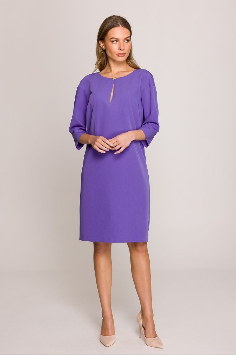 Women's Day Dress - Short Sleeve A - Line Midi, Viscose Blend | WOW Store - Wow Store