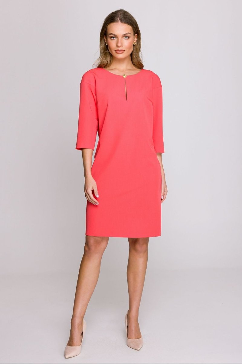 Women's Day Dress - Short Sleeve A - Line Midi, Viscose Blend | WOW Store - Wow Store