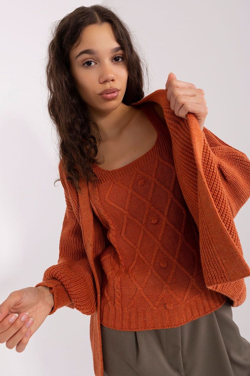 Women's Elegant Open Front Knit Cardigan - Model 187755 Badu | wowstore.live - Wow Store