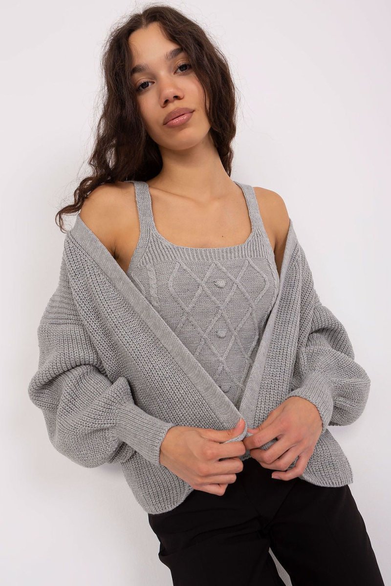 Women's Elegant Open Front Knit Cardigan - Model 187755 Badu | wowstore.live - Wow Store
