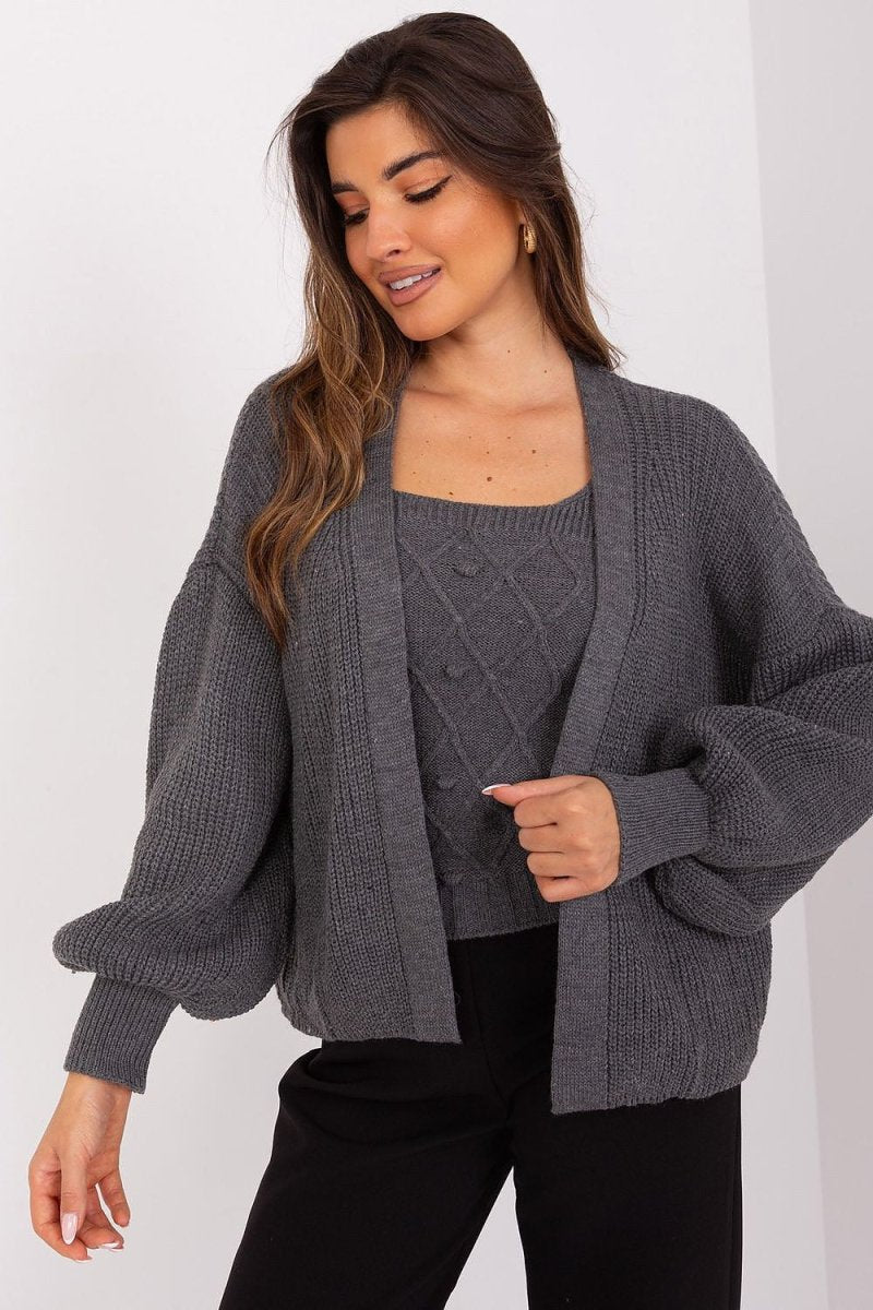 Women's Elegant Open Front Knit Cardigan - Model 187755 Badu | wowstore.live - Wow Store