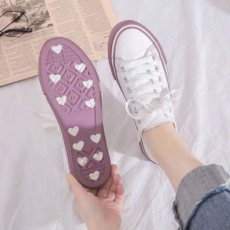 Women's Fashion Canvas Shoes in Candy Orange & White - Wow Store - Wow Store