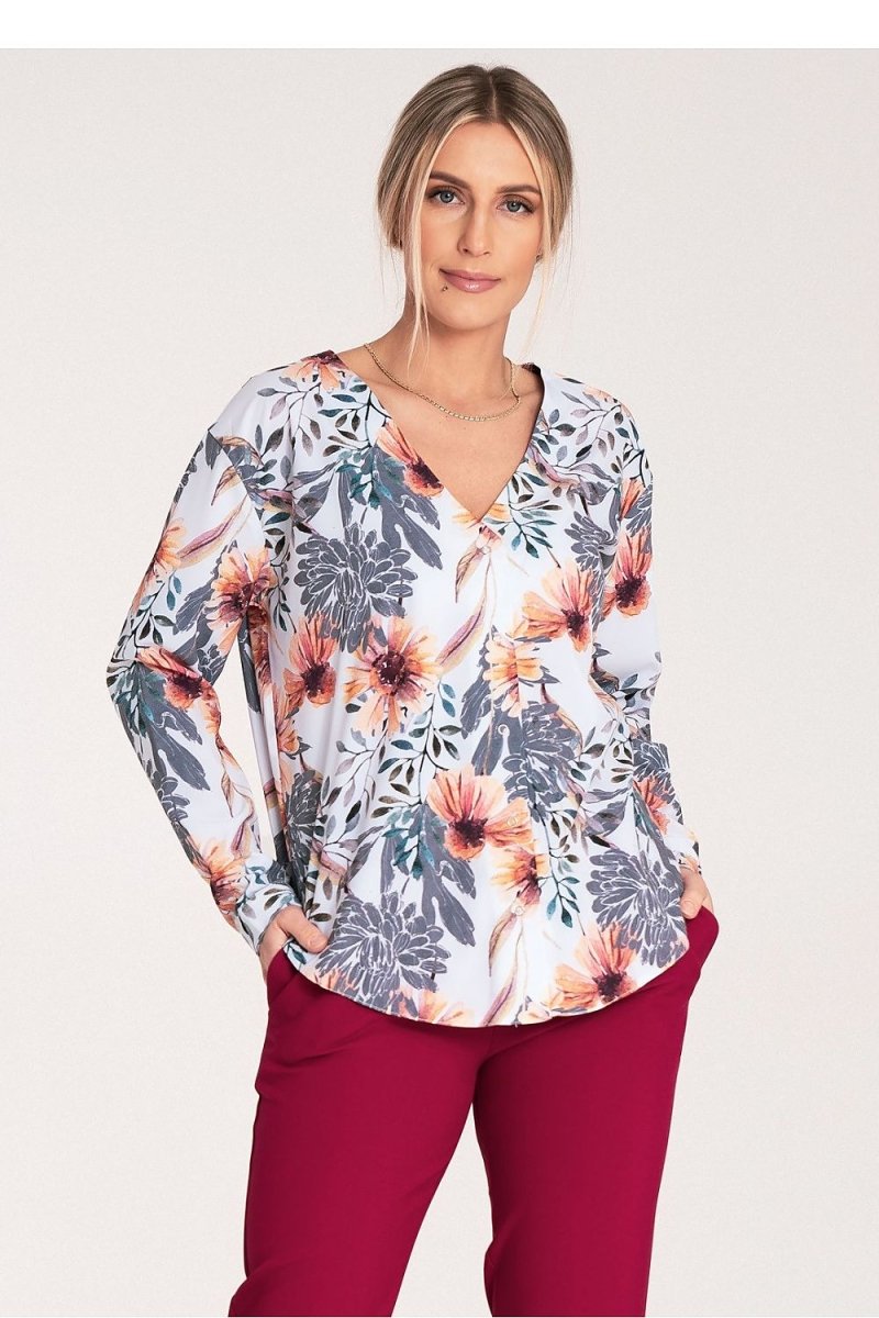 Women's FIGL Long Sleeve Elegant Shirt Model 204325 | wowstore.live - Wow Store