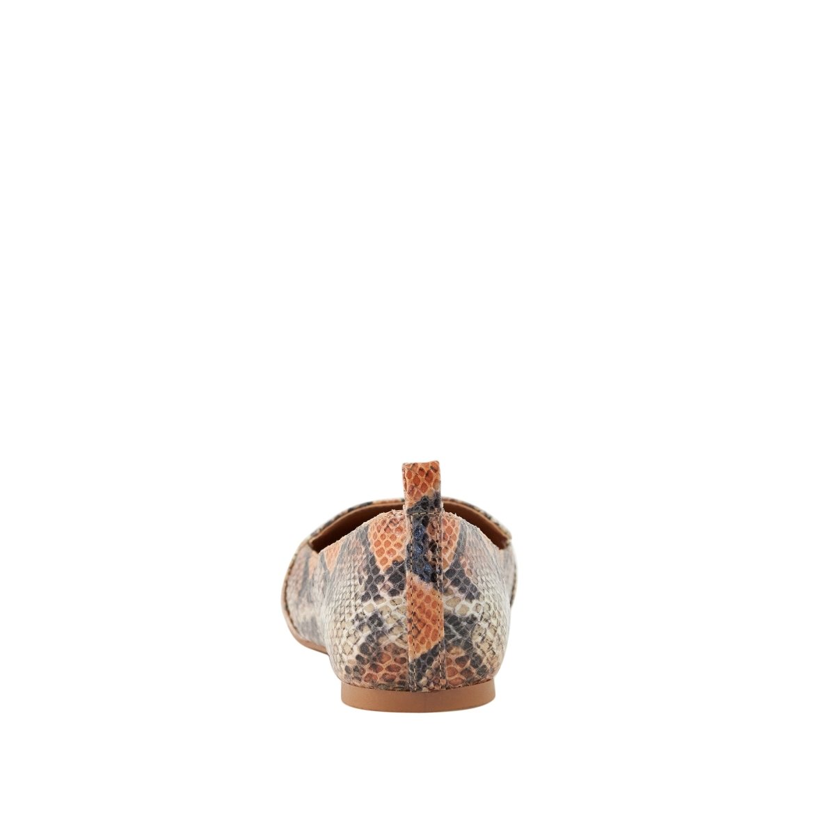 Women's Flat Socialite Orange Snake Skin - Wow Store