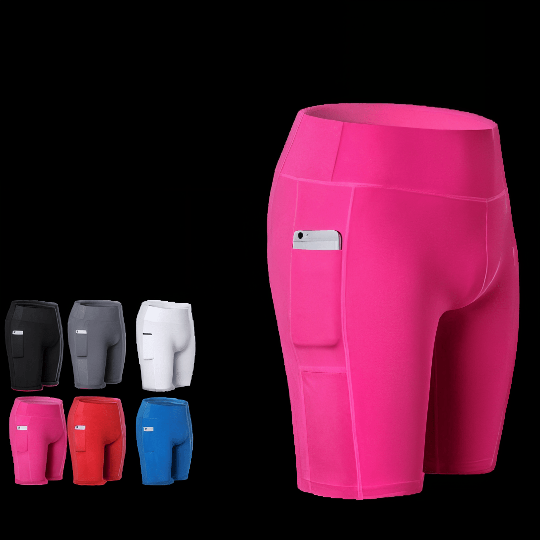 Women's High Waisted Yoga Shorts - All - Season Stretch with Phone Pocket | WOW Store - Wow Store