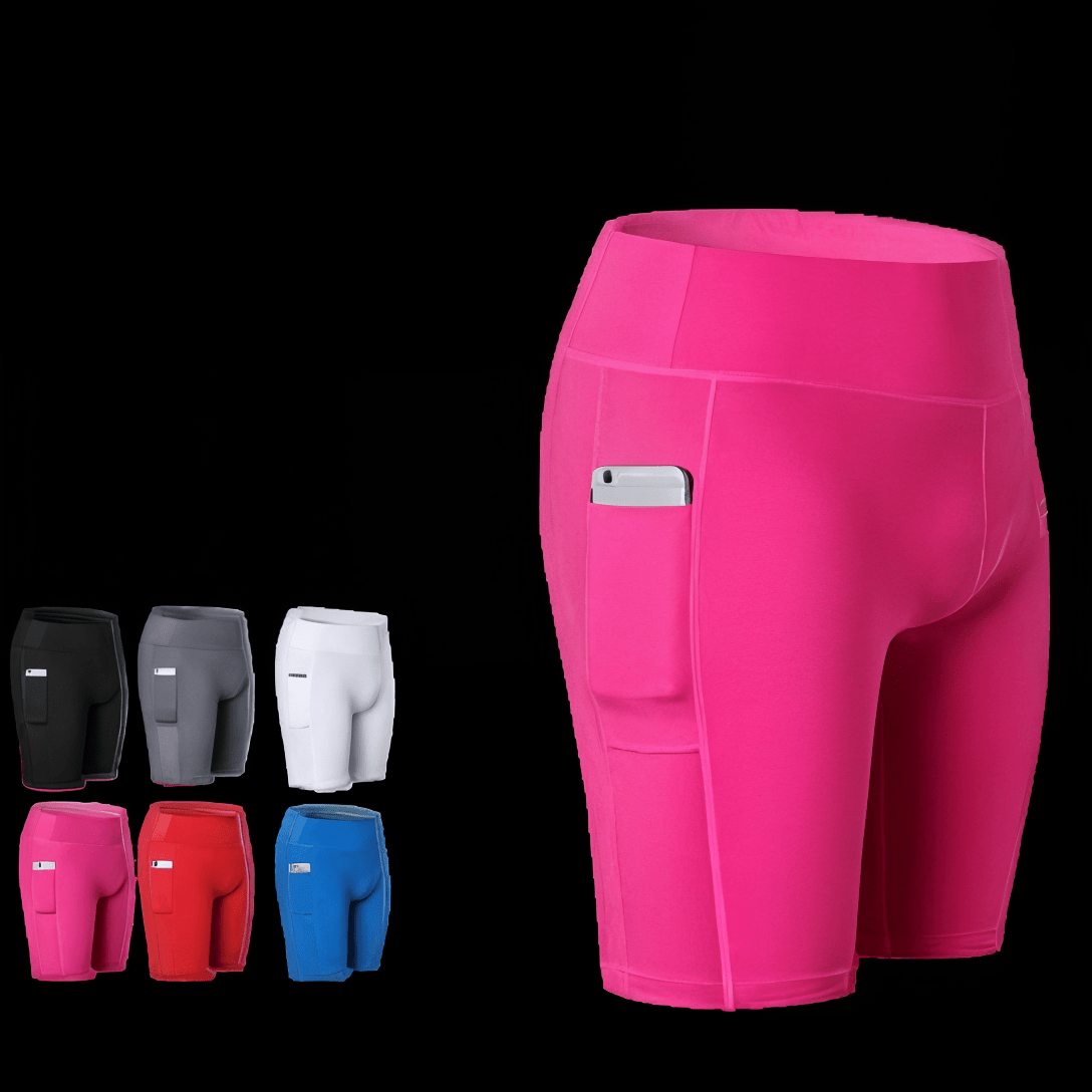 Women's High Waisted Yoga Shorts - All - Season Stretch with Phone Pocket | WOW Store - Wow Store