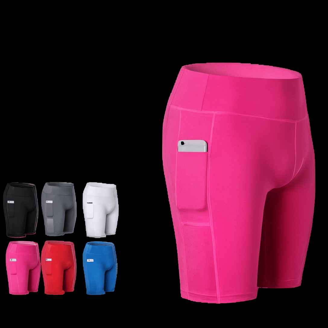 Women's High Waisted Yoga Shorts - All - Season Stretch with Phone Pocket | WOW Store - Wow Store