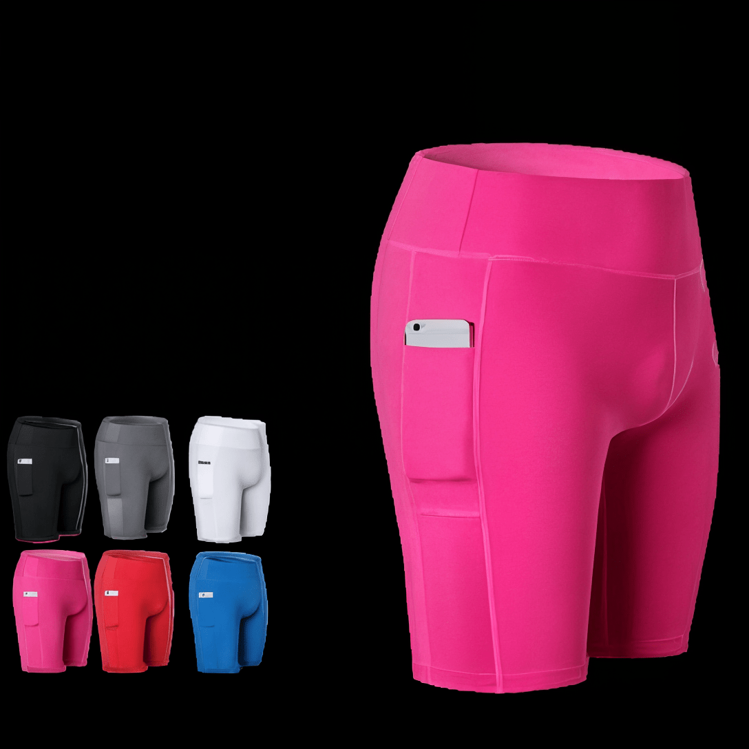 Women's High Waisted Yoga Shorts - All - Season Stretch with Phone Pocket | WOW Store - Wow Store