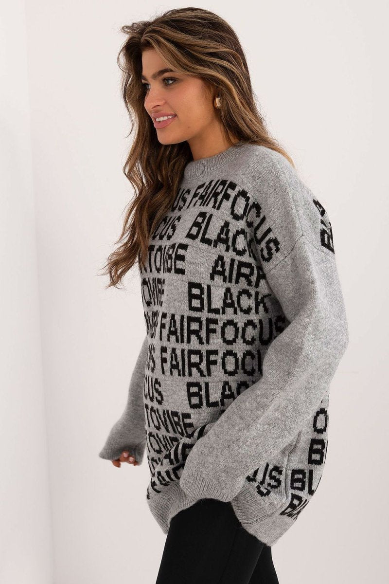 Women's Long Knit Jumper Dress - Oversized Model 199615 | wowstore.live - Wow Store