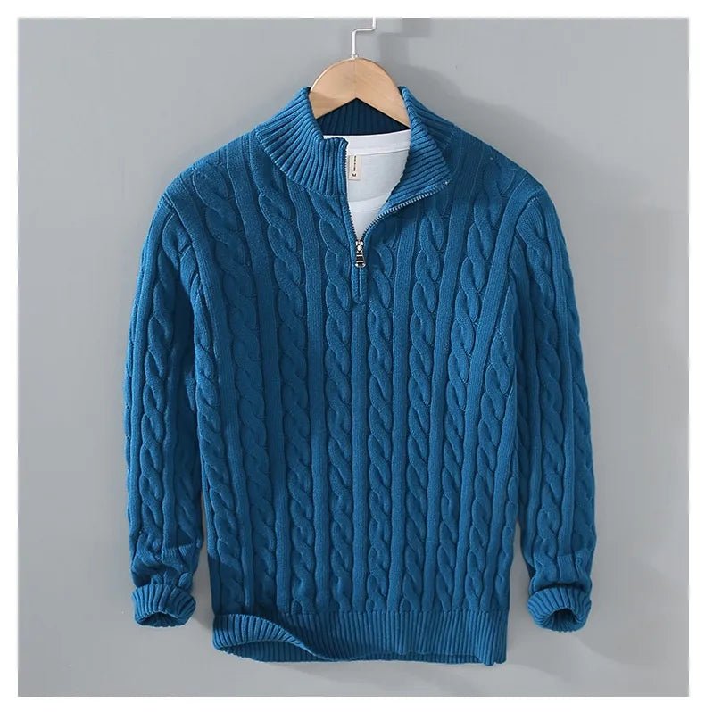 Women's Loose Quarter - Zip Knitted Pullover Sweater - Casual Relaxed Fit Knitwear | wowstore.live - Wow Store