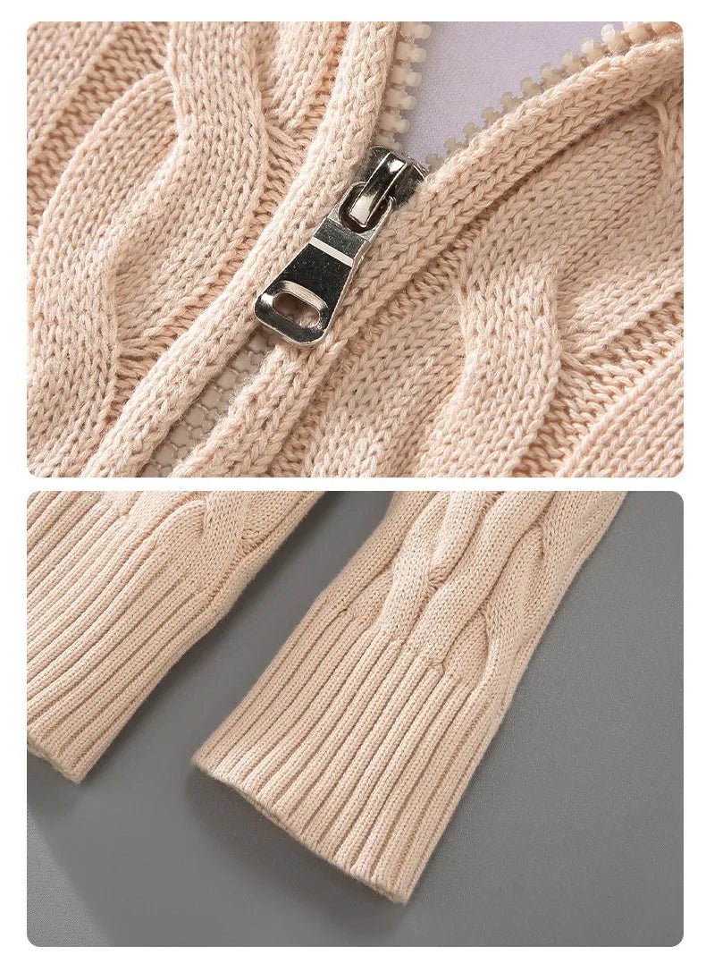 Women's Loose Quarter - Zip Knitted Pullover Sweater - Casual Relaxed Fit Knitwear | wowstore.live - Wow Store