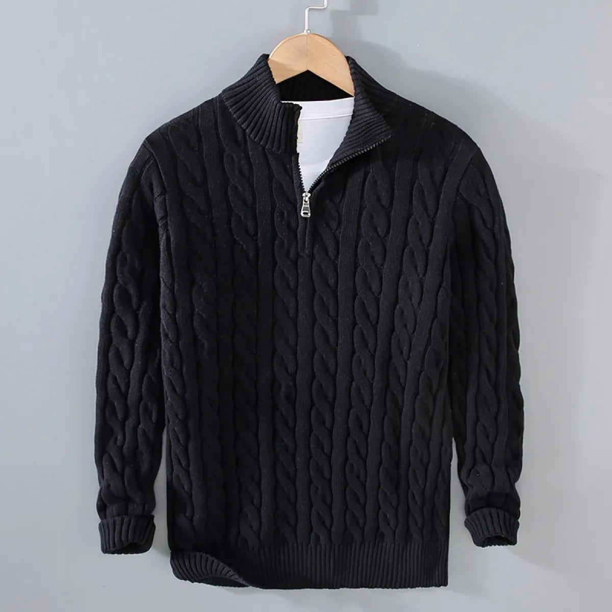 Women's Loose Quarter - Zip Knitted Pullover Sweater - Casual Relaxed Fit Knitwear | wowstore.live - Wow Store