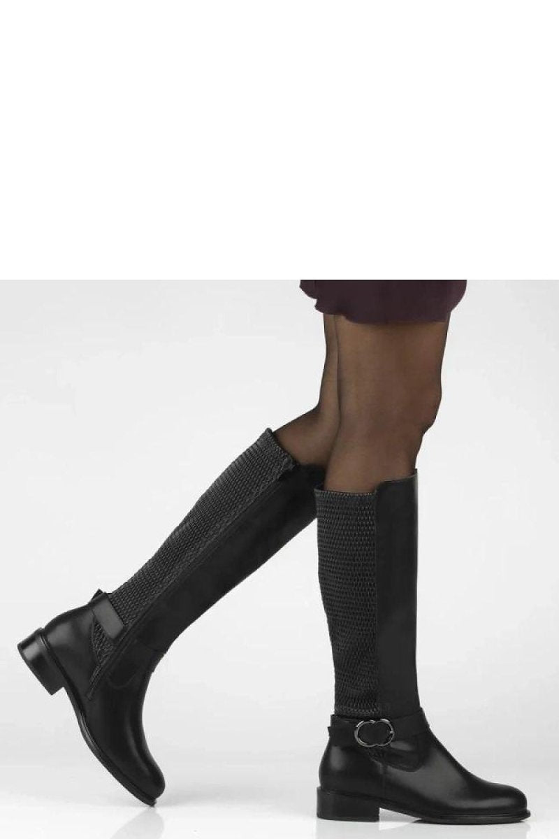 Women's Thigh - High Boots - Black Faux Suede Over - the - Knee Block Heel | WOW Store - Wow Store