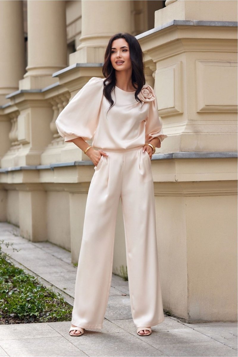 Women's V - Neck Long Sleeve Blouse - Lightweight Polyester, Navy Blue | WOW Store - Wow Store