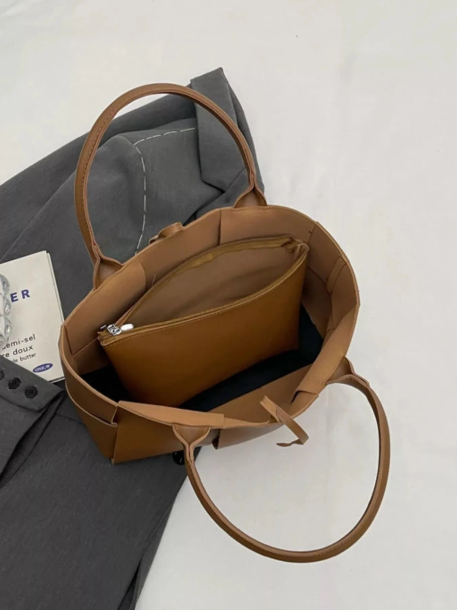 Woven Leather Tote Bag - Wow Store