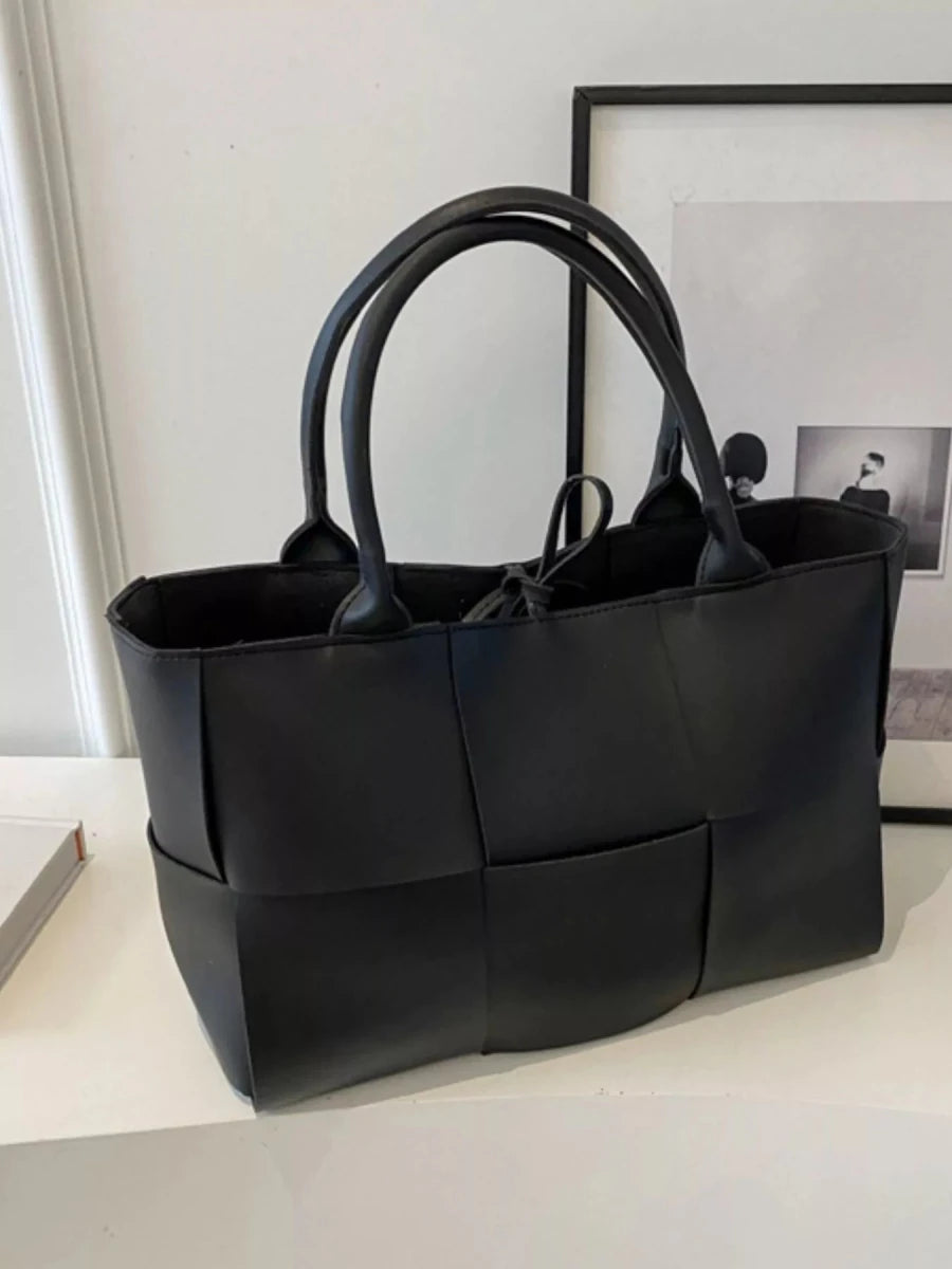 Woven Leather Tote Bag - Wow Store