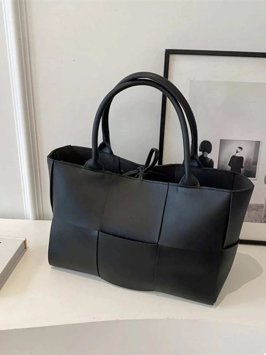 Woven Leather Tote Bag - Wow Store