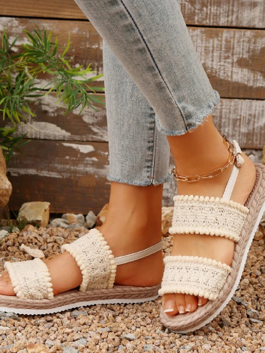 Woven Open Toe Sandals - Wow Store