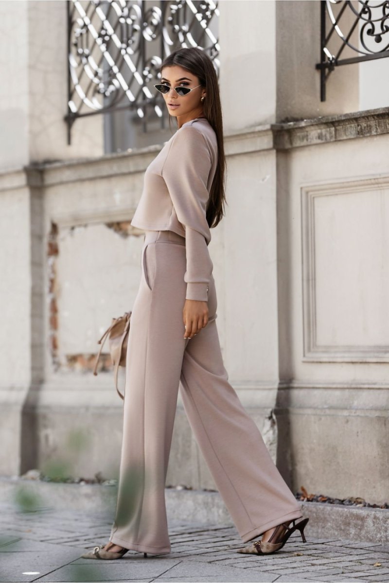 WOW FASHION | CARMEN Karmel Set - Elegant 2 - Piece Blouse & Pants Outfit for Women - Wow Store