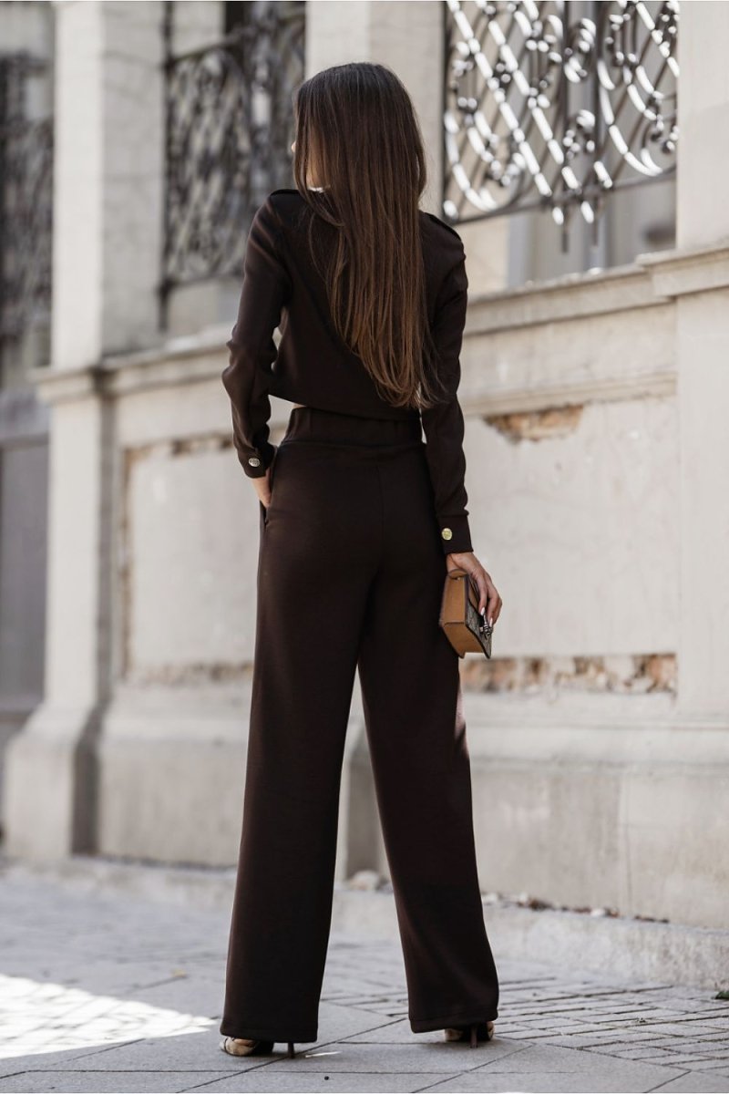 WOW FASHION | CARMEN Karmel Set - Elegant 2 - Piece Blouse & Pants Outfit for Women - Wow Store