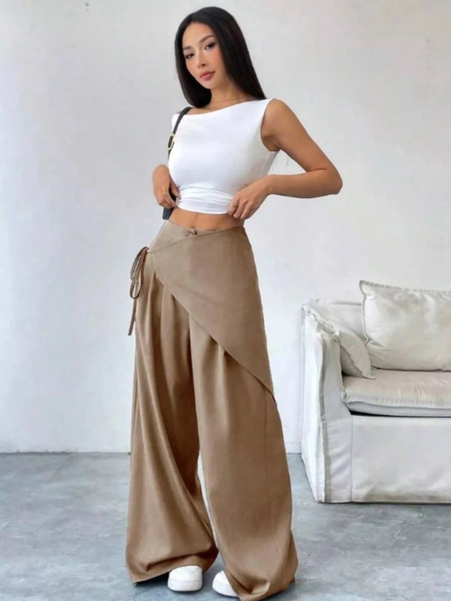 Wrap - Front Wide - Leg Pants - Wow Store
