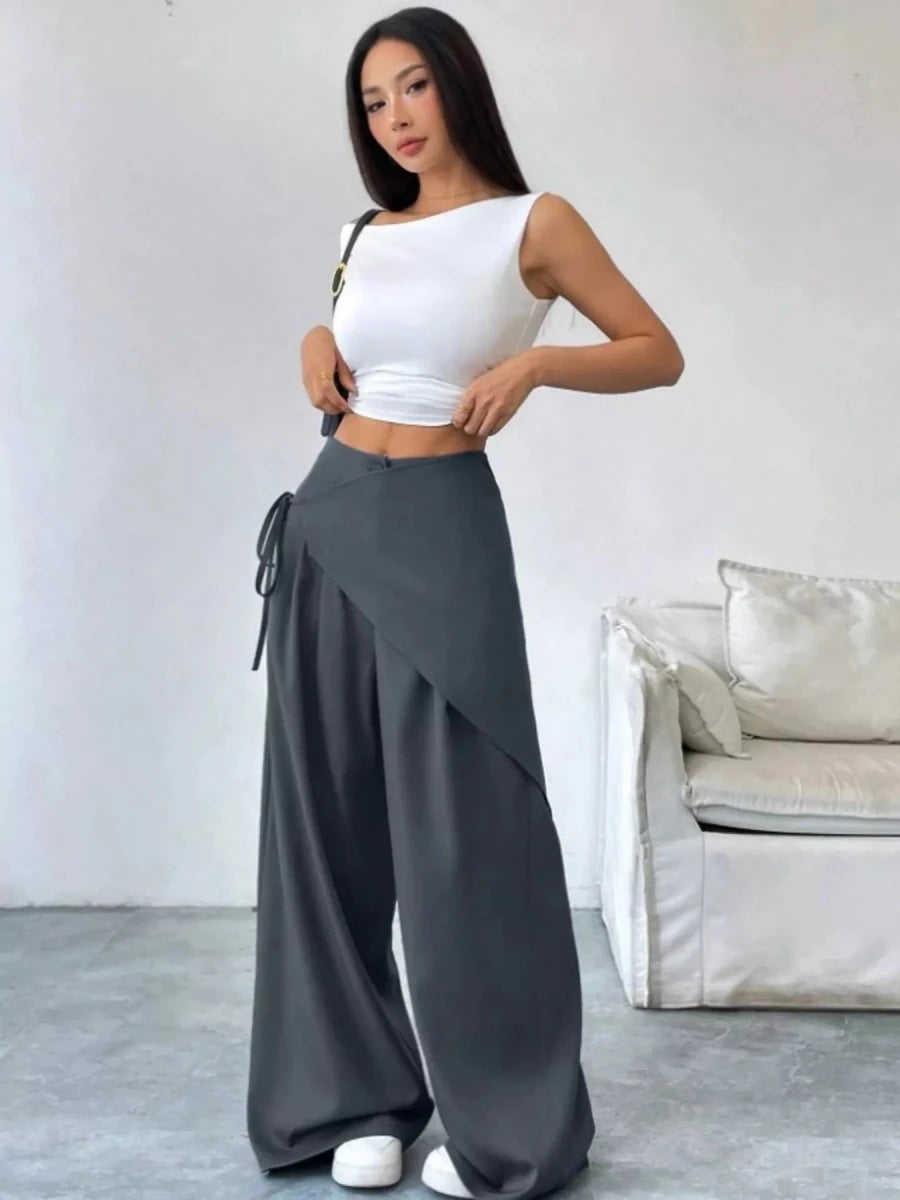 Wrap - Front Wide - Leg Pants - Wow Store