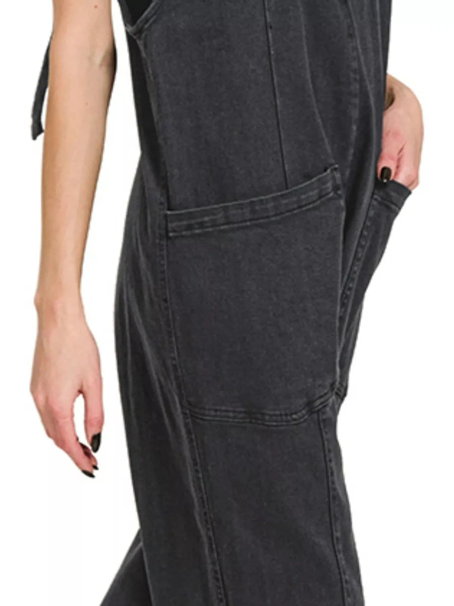 Zenana Casual Adjustable Strap Baggy Jumpsuit with Pocket - Wow Store
