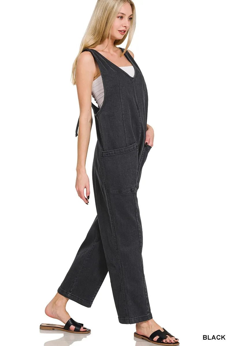 Zenana Casual Adjustable Strap Baggy Jumpsuit with Pocket - Wow Store