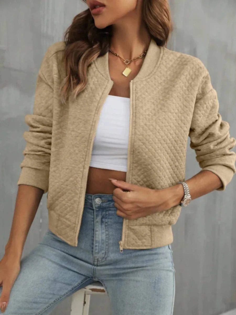 Zip Up Long Sleeve Jacket - Wow Store