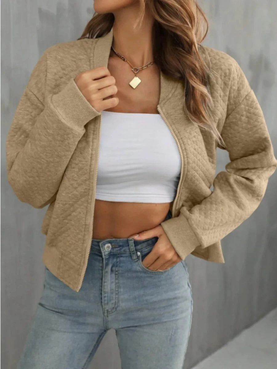 Zip Up Long Sleeve Jacket - Wow Store
