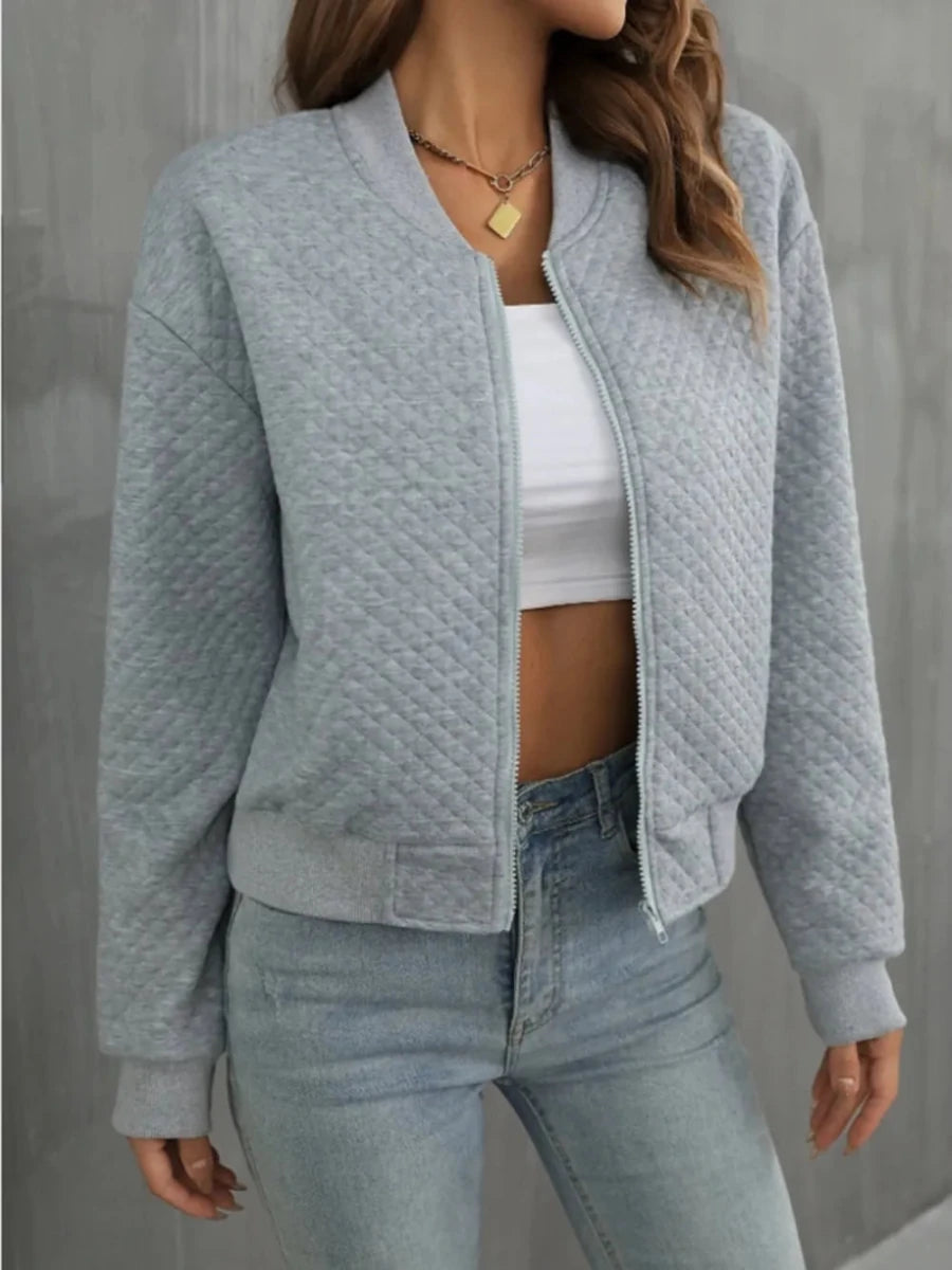 Zip Up Long Sleeve Jacket - Wow Store