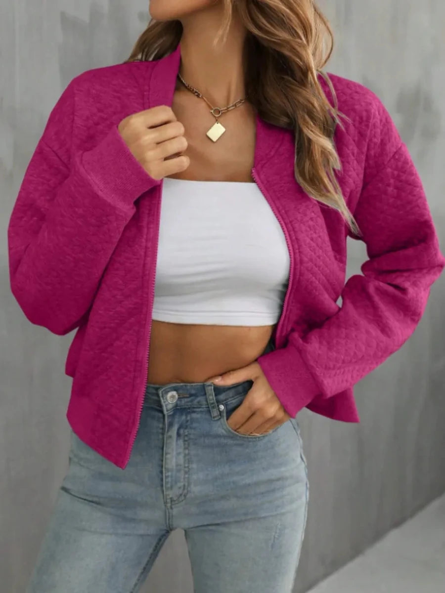 Zip Up Long Sleeve Jacket - Wow Store