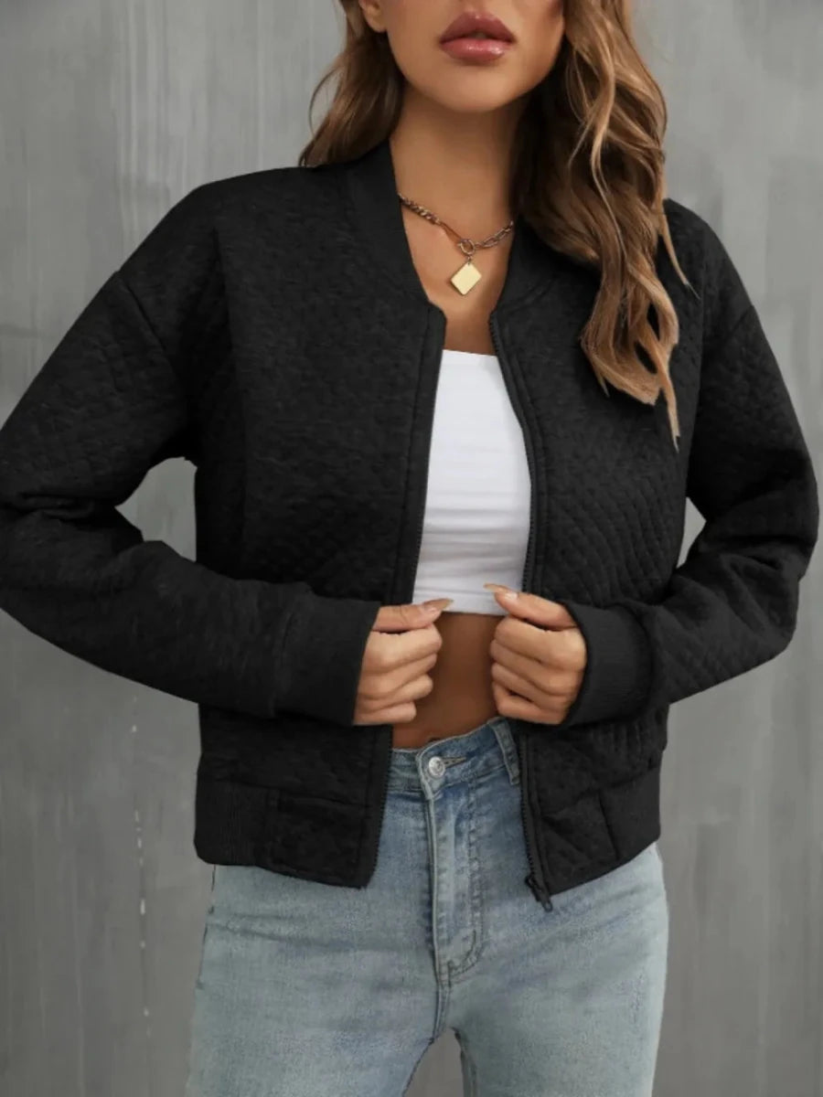 Zip Up Long Sleeve Jacket - Wow Store