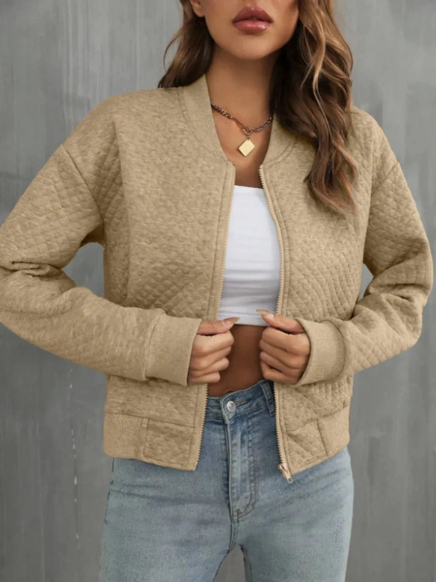 Zip Up Long Sleeve Jacket - Wow Store