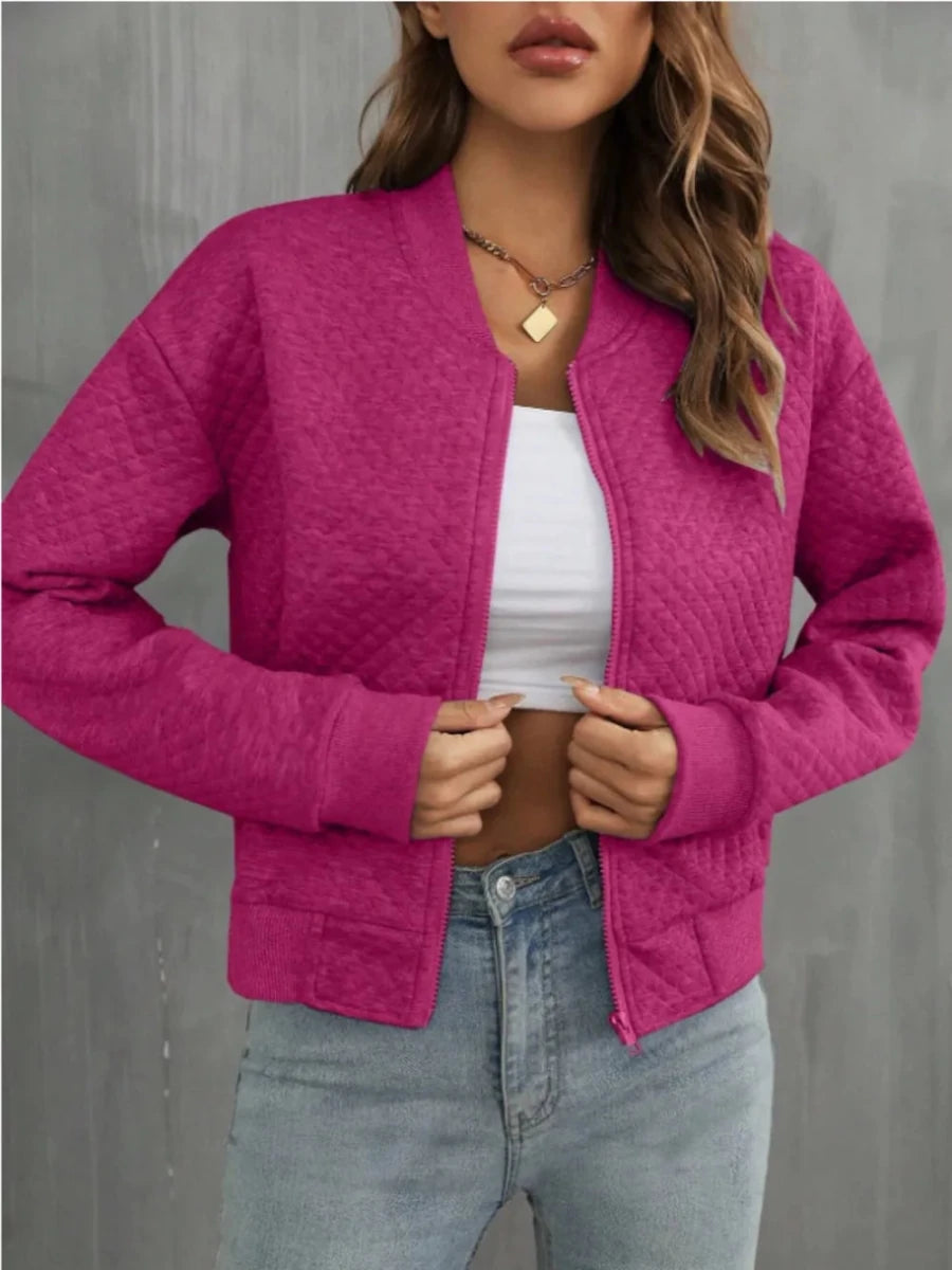 Zip Up Long Sleeve Jacket - Wow Store