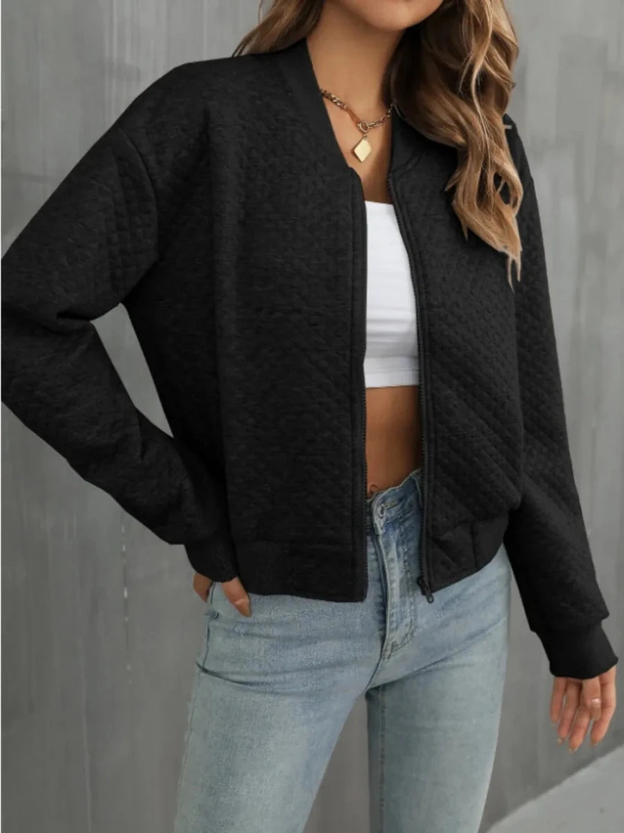 Zip Up Long Sleeve Jacket - Wow Store