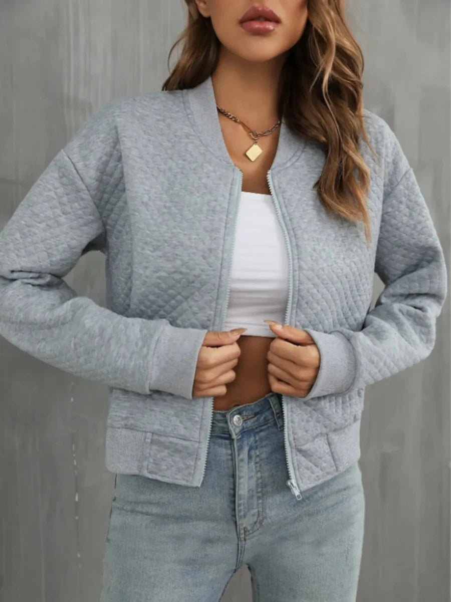 Zip Up Long Sleeve Jacket - Wow Store